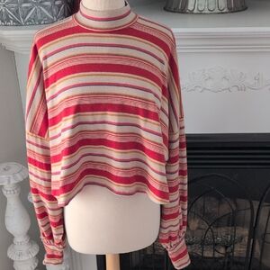 Free People Multicolor Striped Lightweight Sweater Size XS